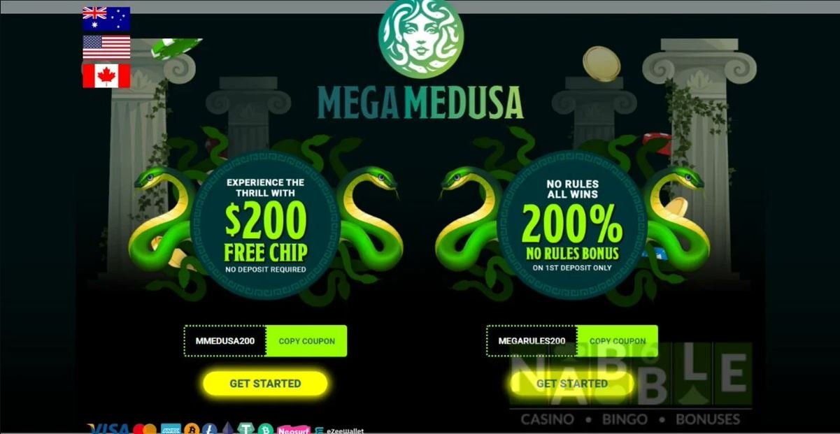 Mega Medusa Casino Review:- Mega Thirills, Mega Win 100% Bonus Up To 50,000
