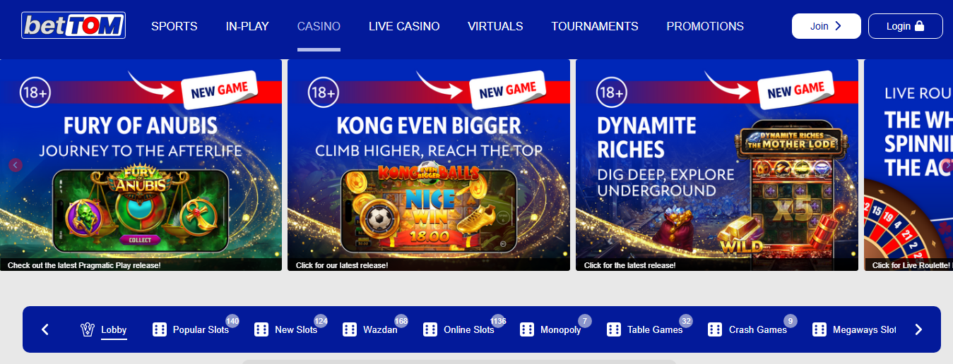 BetTOM Casino Review – Sport Betting And Sign Up Offer Up To £25 In Free Bets