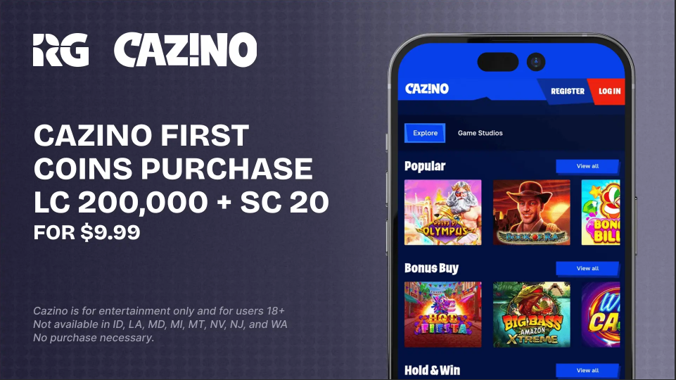 Cazino Casino Review – Welcome Offer 200,000 Lucky Coins + 20 Free SC For $9.99