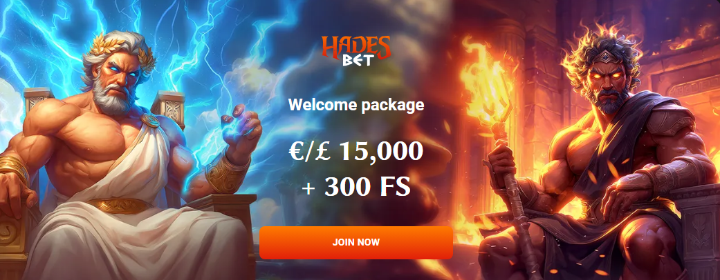 HadesBet Casino Review – Welcome Package £15,000 + 300 Free Spins