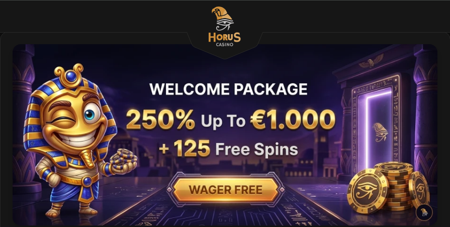 Horus Casino Review – Get Bonuses 250% Up To 1000€ + 125 Free Spins